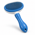 Blue grooming brush for cats and dogs